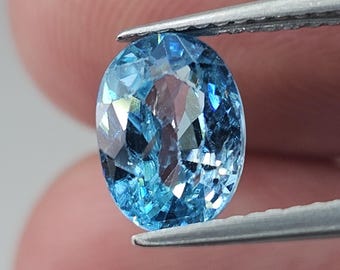Natural Blue Zircon, 2.65 carat
