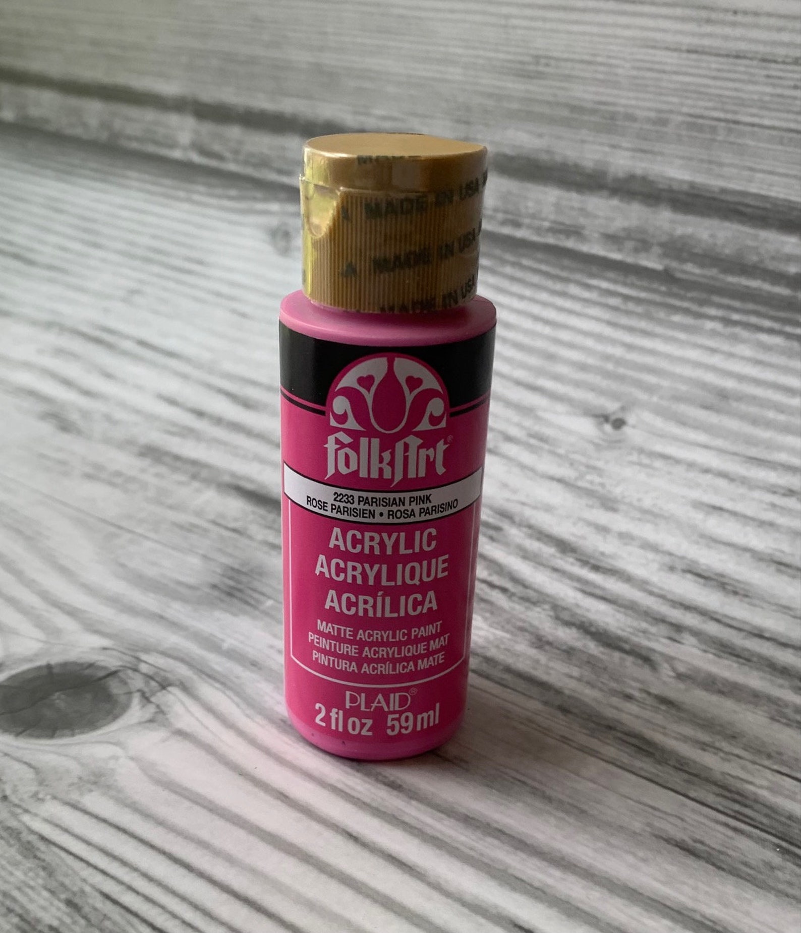 2 oz Folkart Matte Acrylic Paint pink purple yellow Etsy