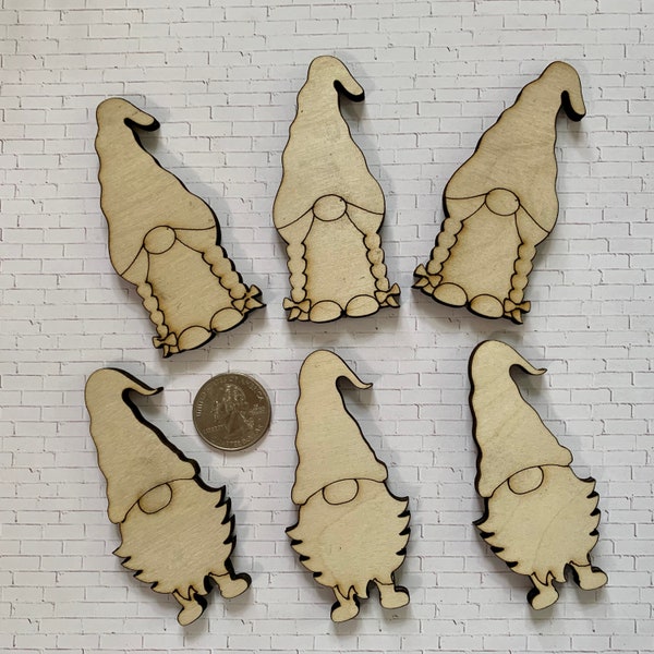 Laser Cut 3 inch Wood Gnome Blanks with or without holes