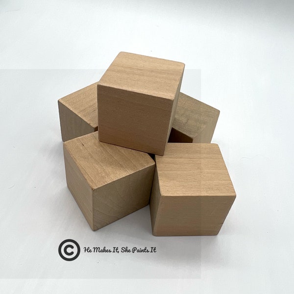 1 1/2 inch wooden blocks perfect for tiered tray crafts