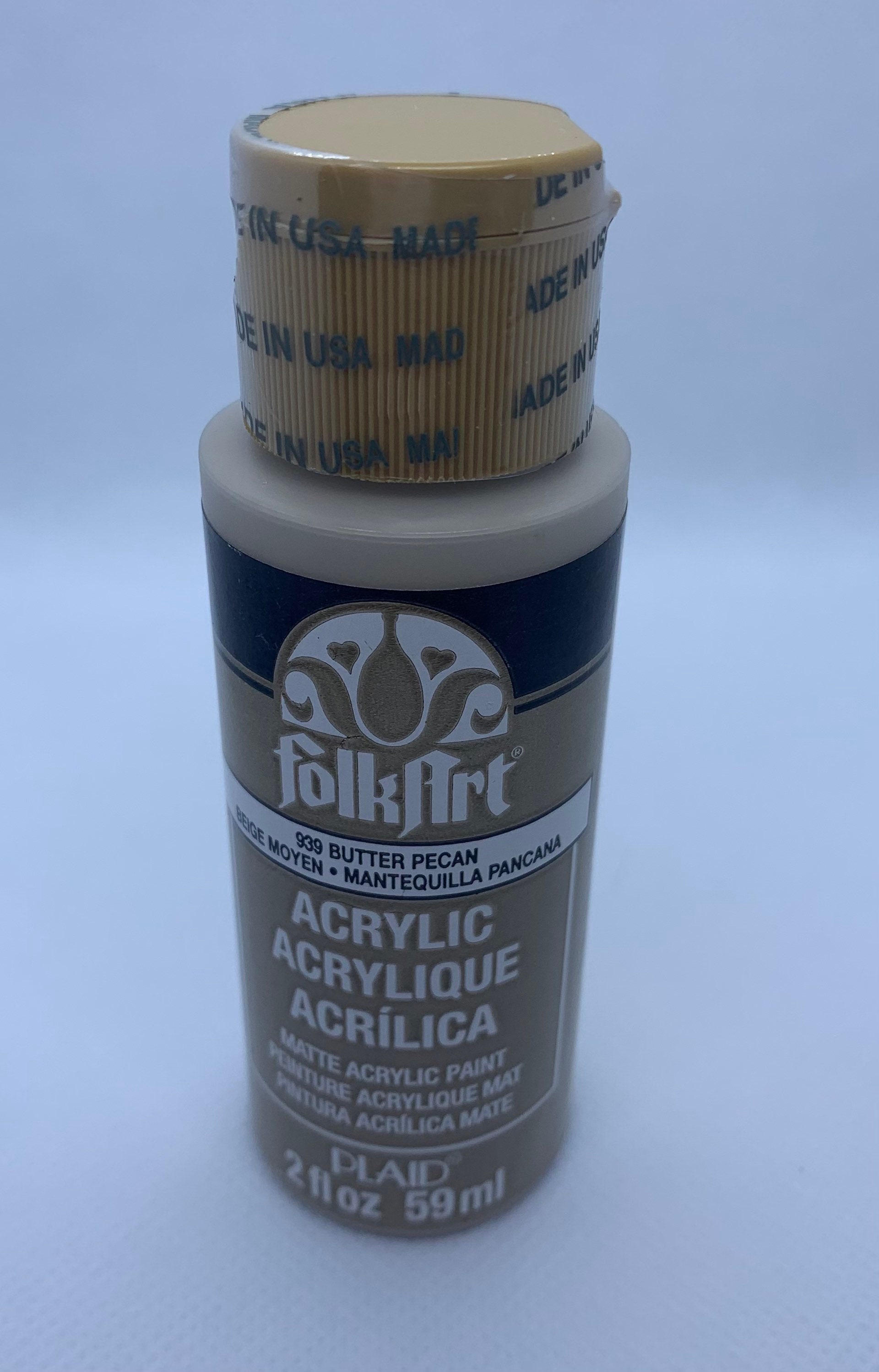 2 oz Folkart Matte Acrylic Paint neutrals browns white black Etsy