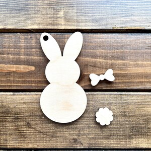 Easter Bunny Basket Tag Unfinished Wood Blank