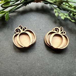 Pumpkin Earring Blanks Wood Dangles