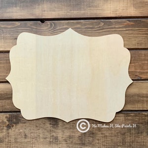 2:3 ratio blank wooden plaque (unfinished) Oak, Flush Mounted