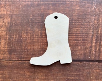 Cowboy or Cowgirl Boot Ornament or Stocking Tag
