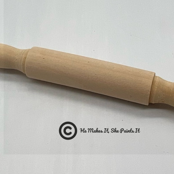 Mini rolling pin for tiered tray craft embellishment 5 inch