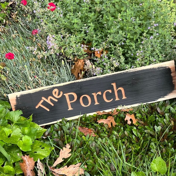 Cedar Outdoor Porch Sign Rustic