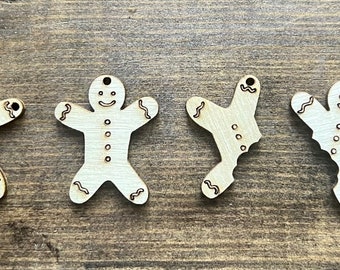 Unfinished Wood Gingerbread Earring Blanks *2 Sizes