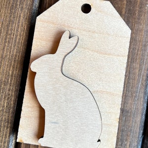 Unfinished Easter Basket Tag 2 piece set