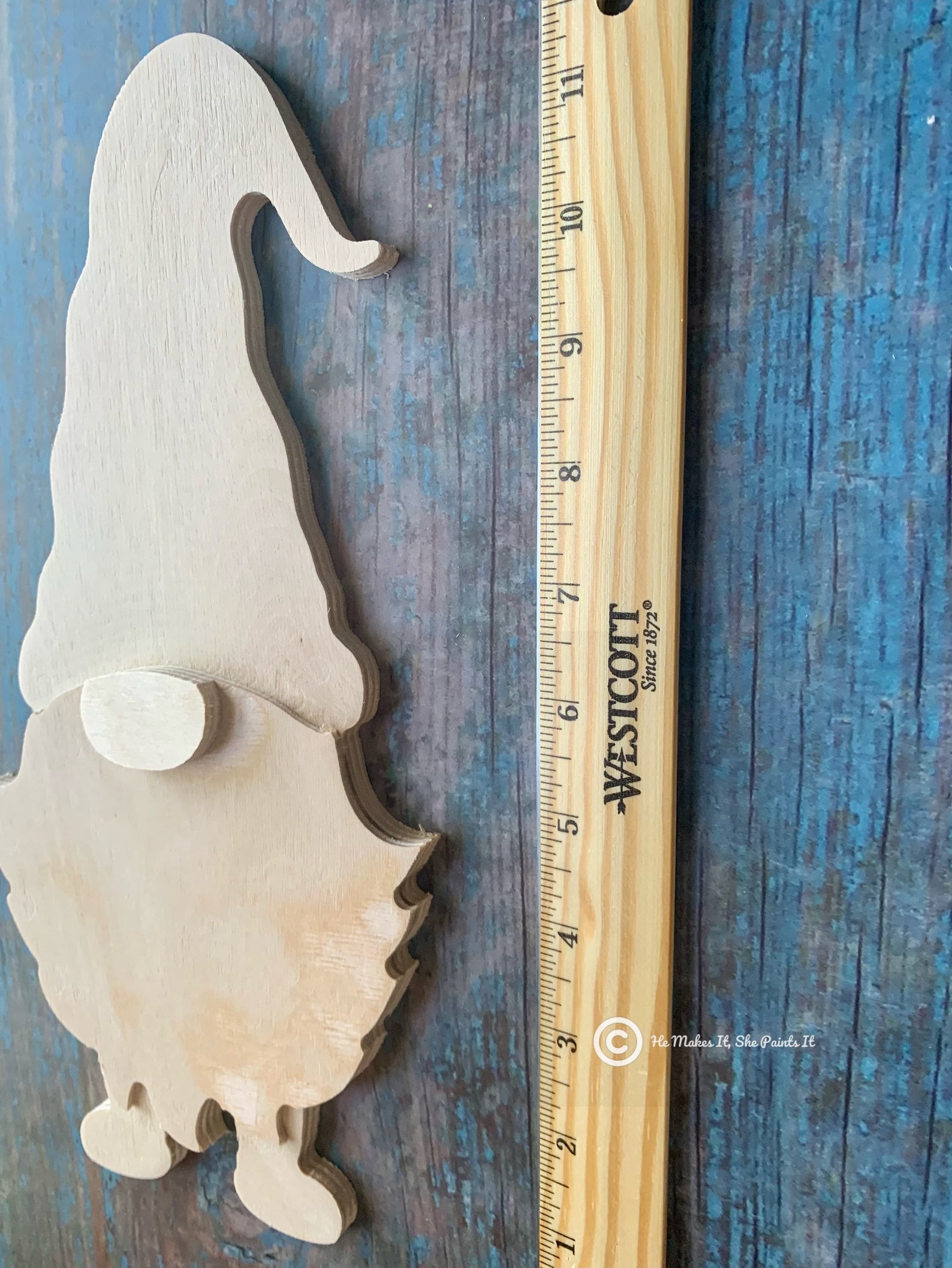 12 inch Unfinished Wood Gnome DIY Etsy