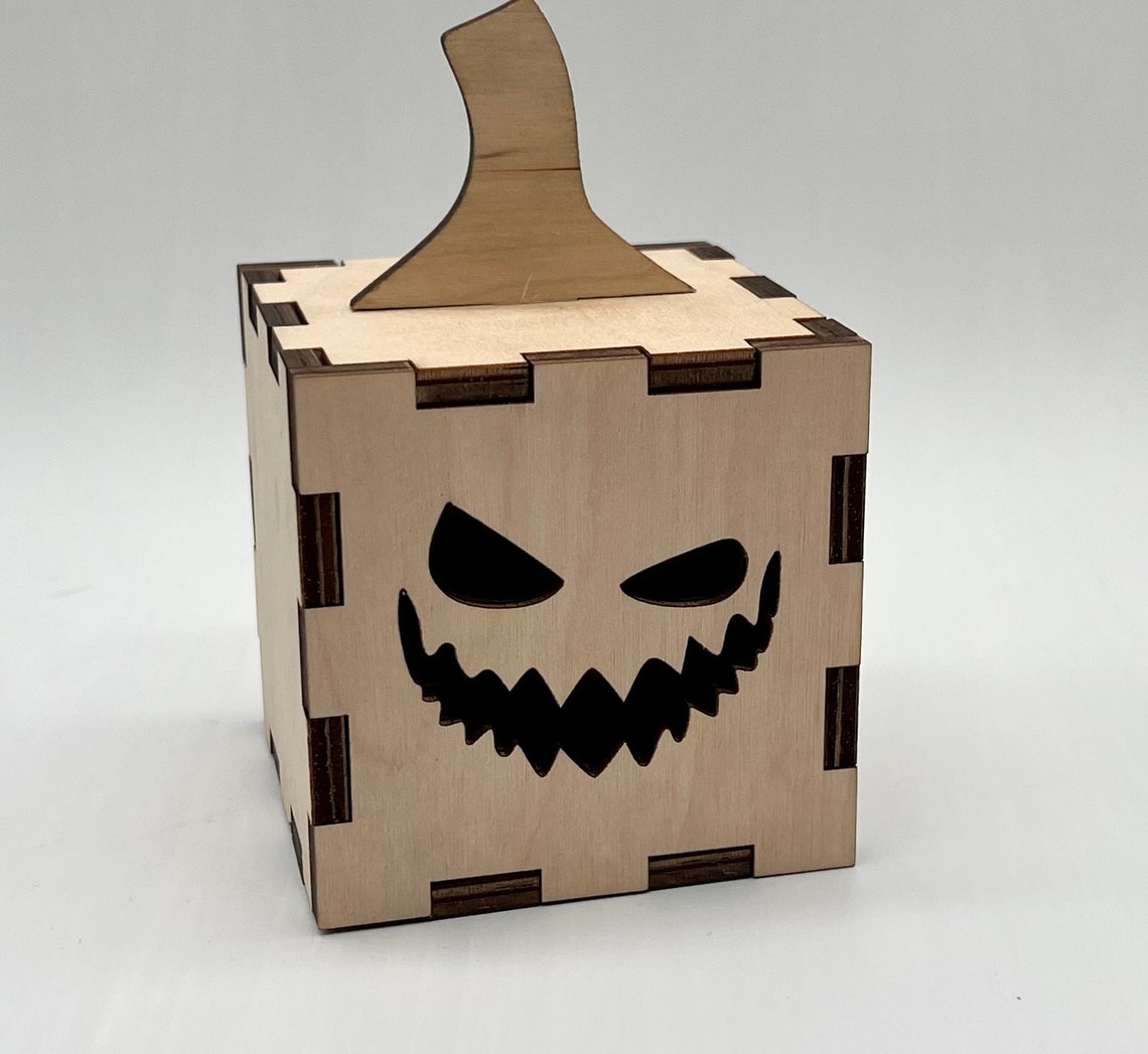 Laser Cut Jackolantern Boxes Halloween Craft Etsy