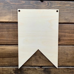 Unfinished Wood Pennant Shape DIY Décor or Garland