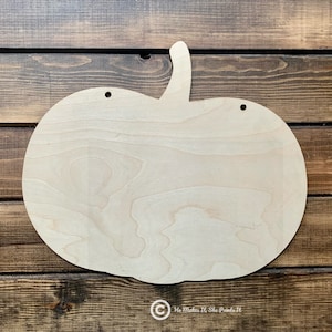 Unfinished Wood Blank Pumpkin Door Hanger Fall Craft