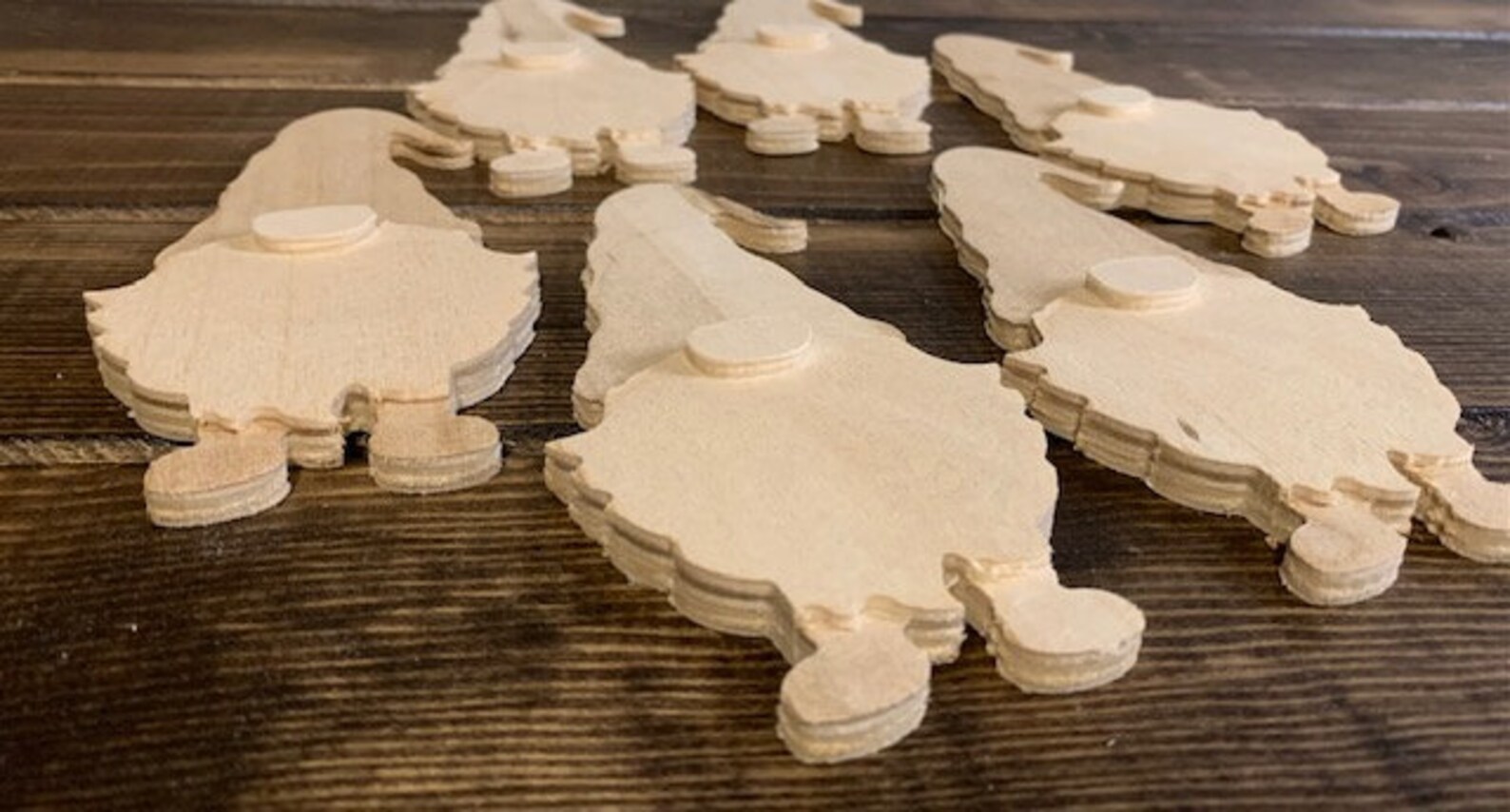 Set of 6 Mini Gnomes/ tiered tray decor/ unfinished wood blank Etsy