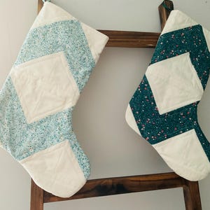 Handmade Quilted Christmas Stocking: Vintage Inspired Heirloom Decor image 7