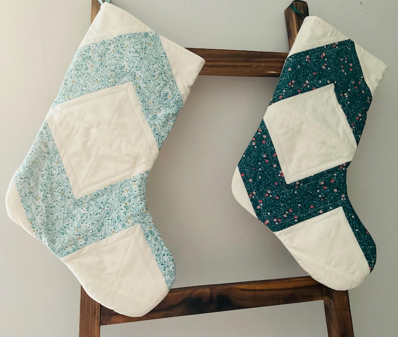 Handmade Quilted Christmas Stocking: Vintage Inspired Heirloom Decor image 7
