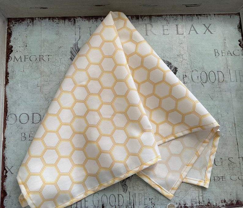Cloth Napkins Yellow Cloth Napkin Set Set of 4 Etsy