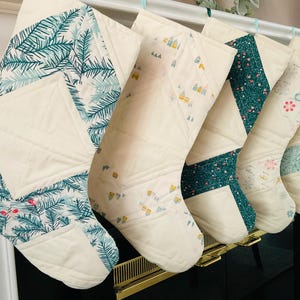 Handmade Quilted Christmas Stocking: Vintage Inspired Heirloom Decor image 2