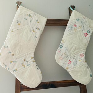 Handmade Quilted Christmas Stocking: Vintage Inspired Heirloom Decor image 6