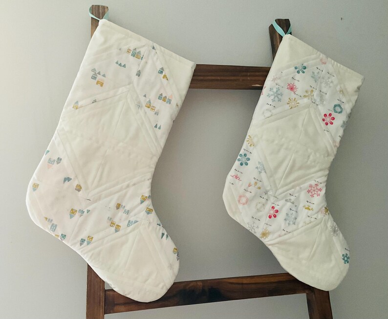 Handmade Quilted Christmas Stocking: Vintage Inspired Heirloom Decor image 6