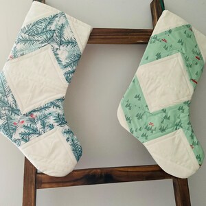 Handmade Quilted Christmas Stocking: Vintage Inspired Heirloom Decor image 5