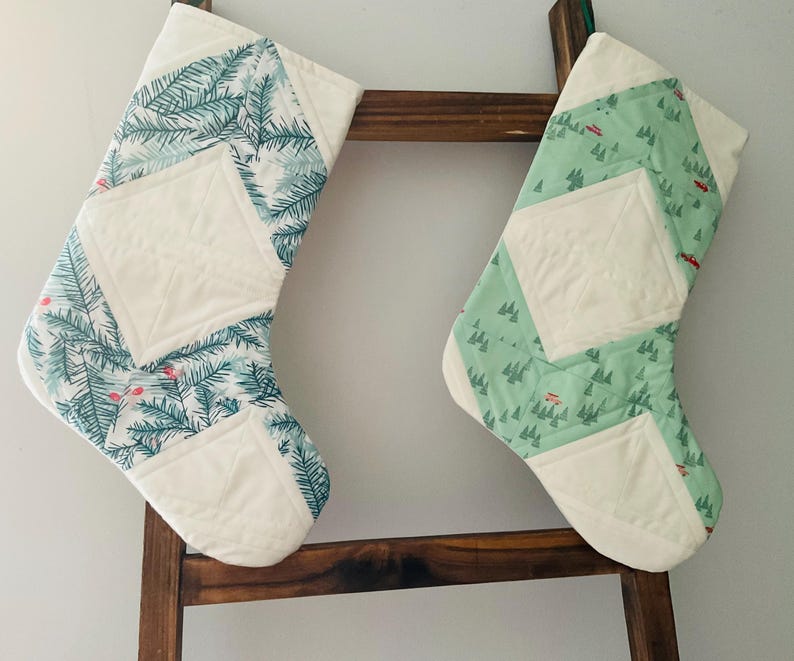 Handmade Quilted Christmas Stocking: Vintage Inspired Heirloom Decor image 5