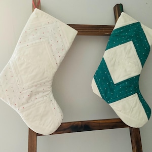 Handmade Quilted Christmas Stocking: Vintage Inspired Heirloom Decor image 4