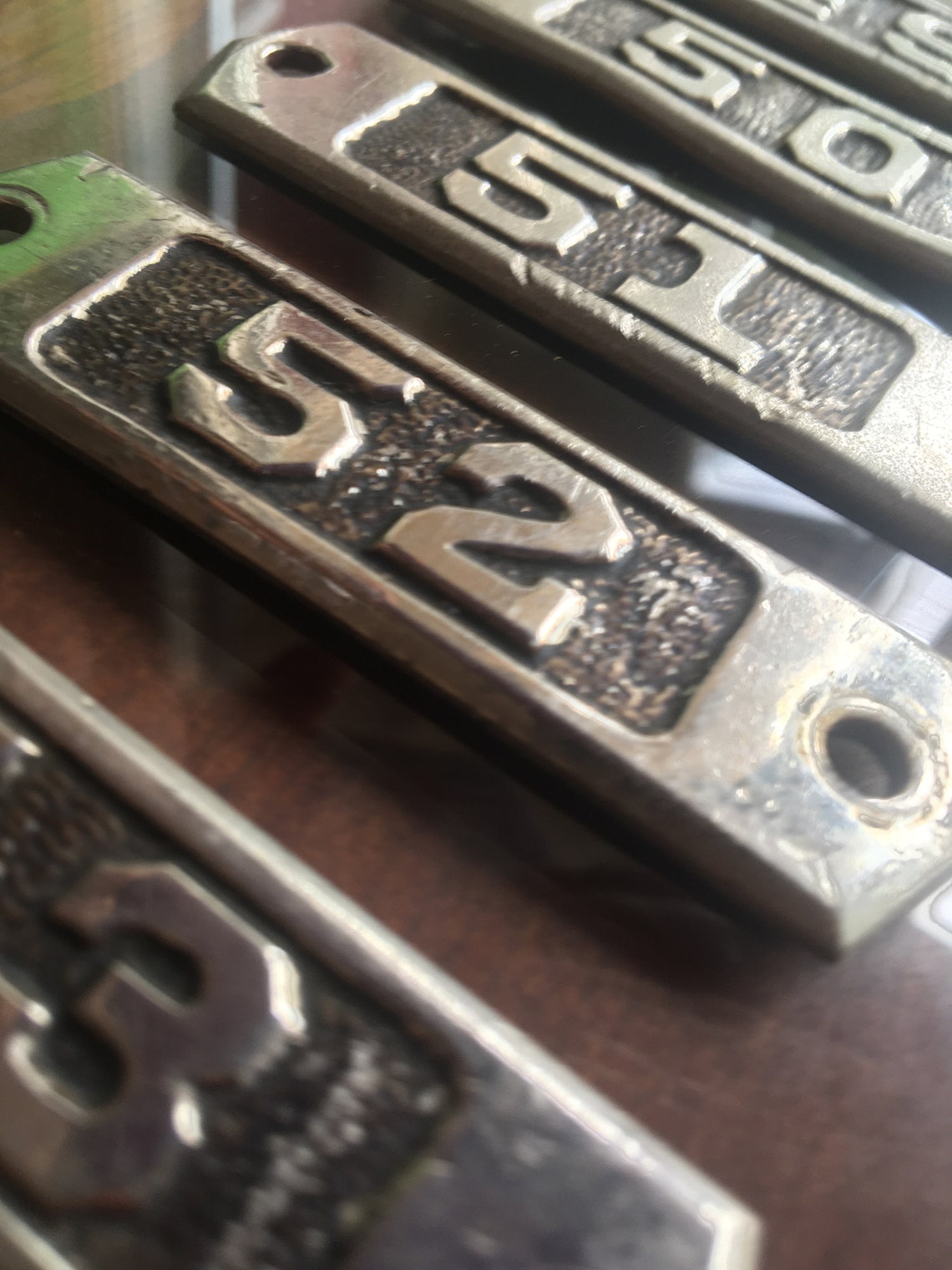 Safety Deposit Box Cast Number Plate Black Background Etsy