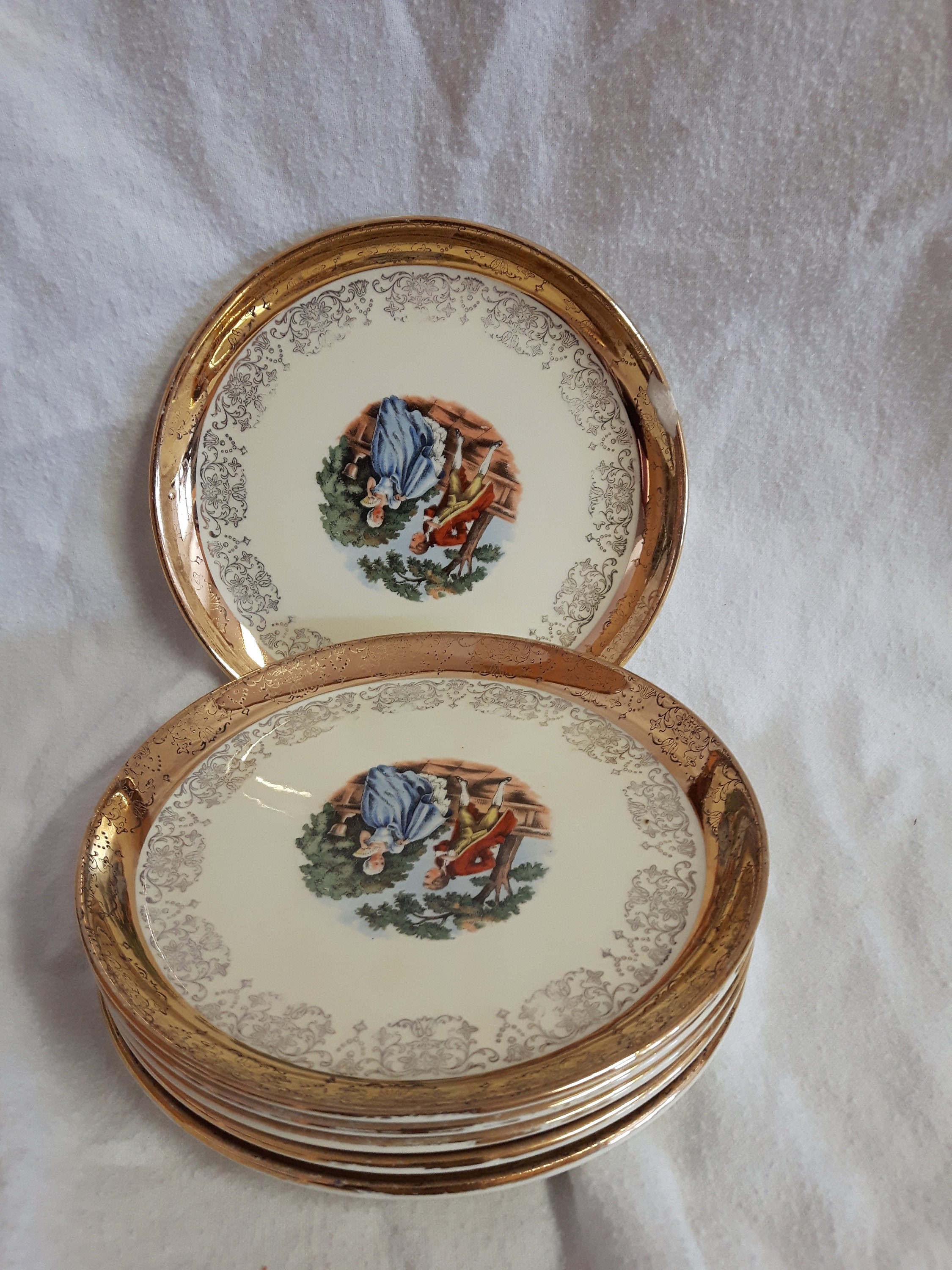 Gold plated plates 22k Etsy