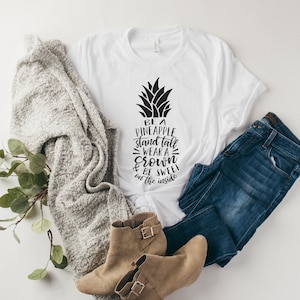 Pineapple SVG File | SVG Cut File | Digital Download | Digital Png  | Svg file bundle | Pineapple Sunshine PNG File |Stand Tall Wear a Crown