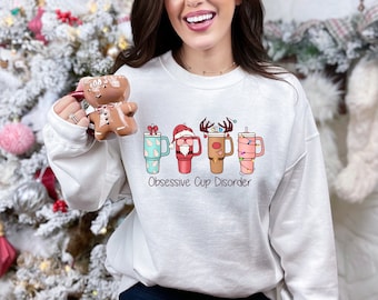 Obsessive Cup Disorder Sweatshirt | Stanley Cup 40 OZ Sweatshirt | Stanley Lover Gift | Christmas Crewneck | Oversized Sweatshirt