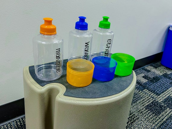 Kid's Water Bottle, Clear Water Bottles With Removable Snack