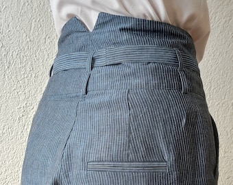 High Waist Linen Trousers, Stylish Trousers, Summer Linen Pants