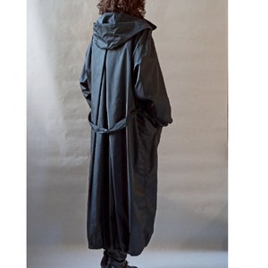 Trench Raincoat, Long Raincoat With Zipper, Spring Overcoat, Maxi Jacket image 1