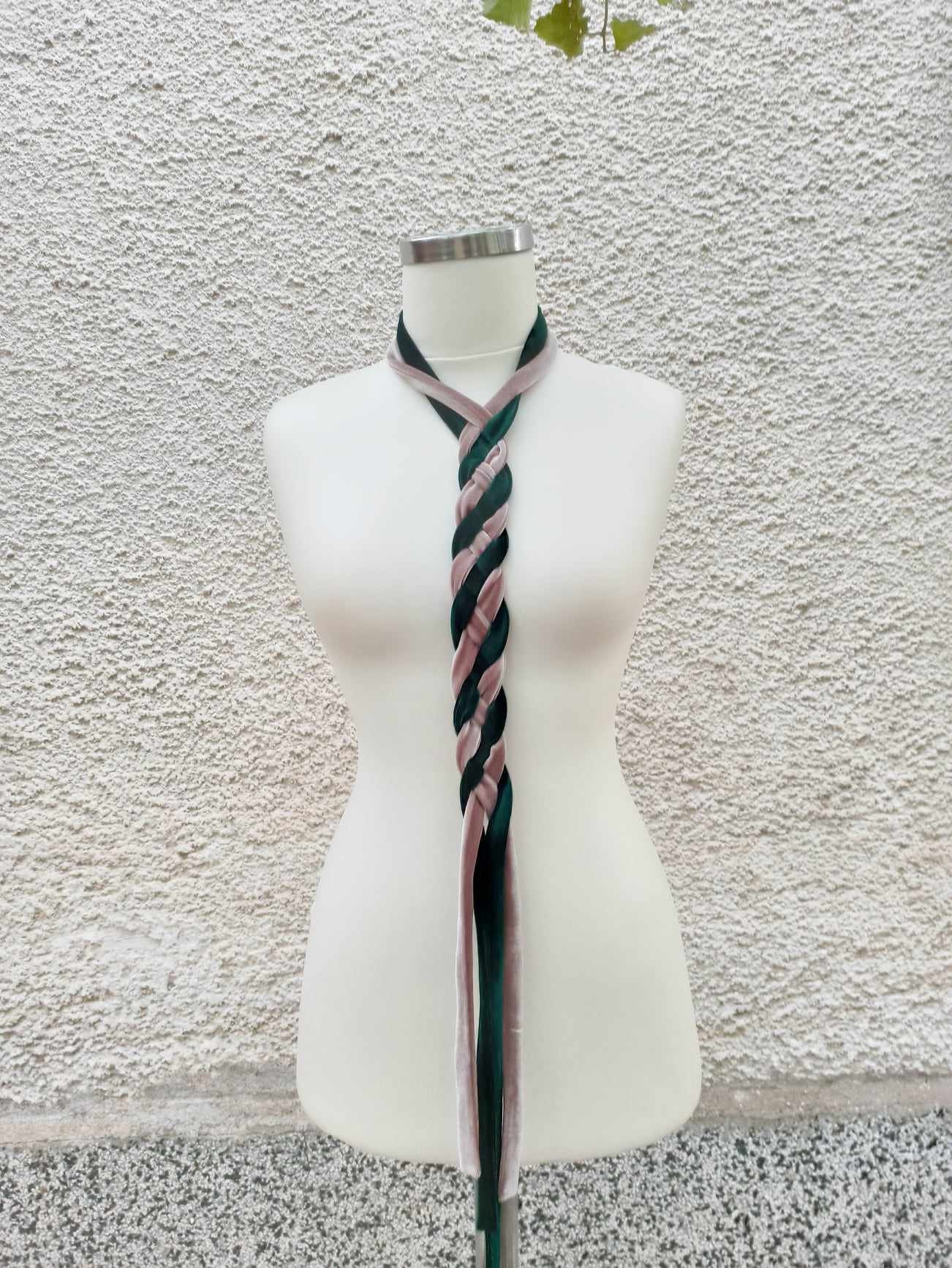 Velvet Skinny Scarf, Detachable Accessories for Women, Neck