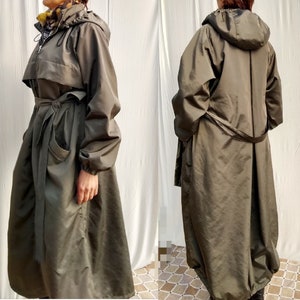 Trench Raincoat Long Raincoat With Zipper Spring Autumn - Etsy