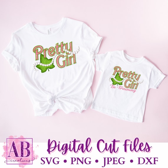 Pretty Girl and In Training Digital Download Bundle Pack SVG PNG Sublimation Cutting Files