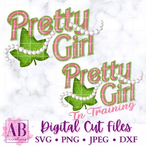 Pretty Girl and In Training Digital Download Bundle Pack SVG PNG Sublimation Cutting Files image 2