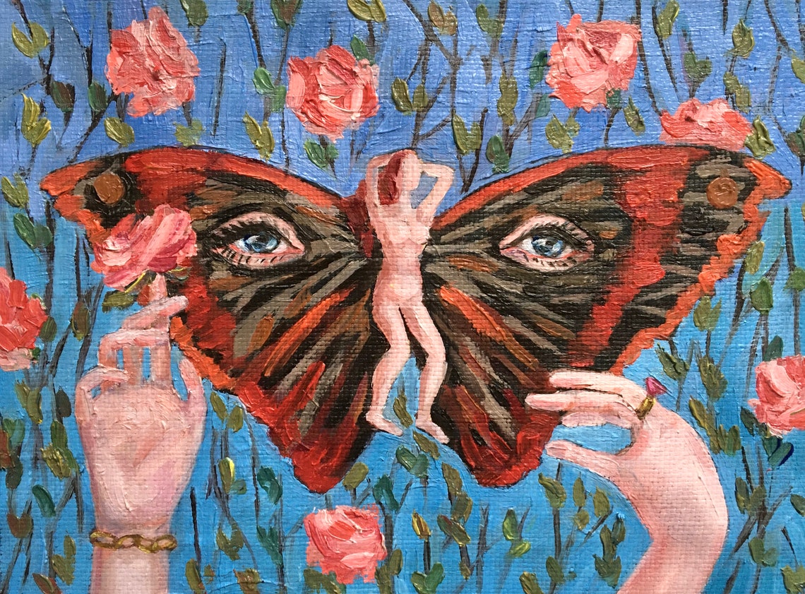 Surreal painting Spiritual art Original oil painting Etsy