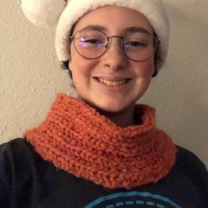 Infinity scarf, amber colored, washable wool, hand crocheted