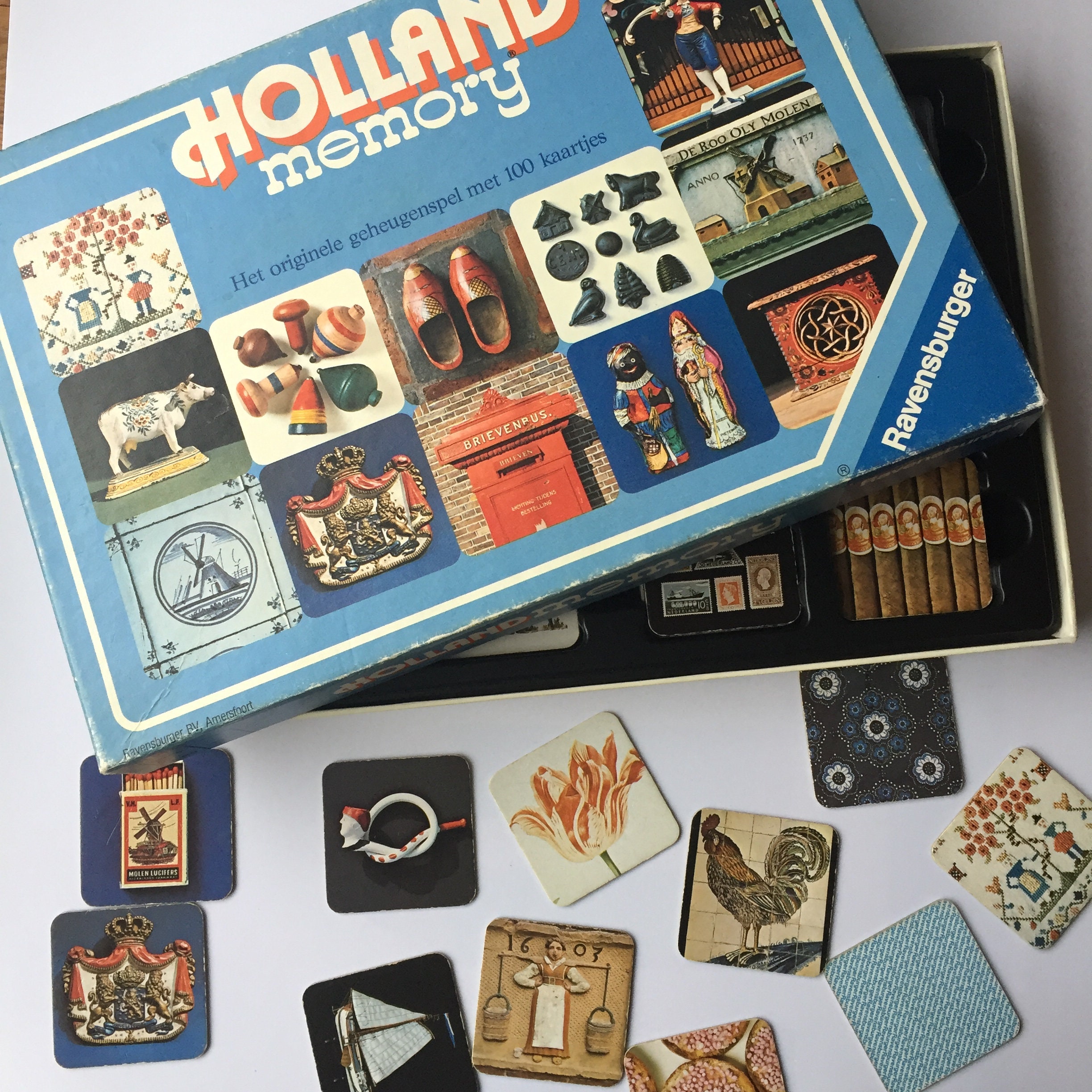 Games & Puzzles 1976s Complete Holland memory game by Ravensburger with typical Dutch things