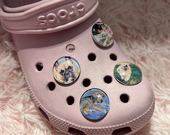 Custom Pet Photo Shoe Charms for slides dogs cats