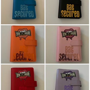 Bag Secured Budget Binder with Money Challenge  | A6 Binder | Cash Envelopes | Gifts for her | Money Binder | Cash Envelope System