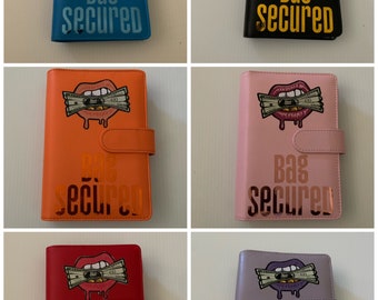 Bag Secured Budget Binder with Money Challenge  | A6 Binder | Cash Envelopes | Gifts for her | Money Binder | Cash Envelope System