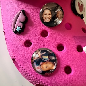 DIY CROCS CHARM Buttons Make Your Own Shoe Charms Black Back Buttons 