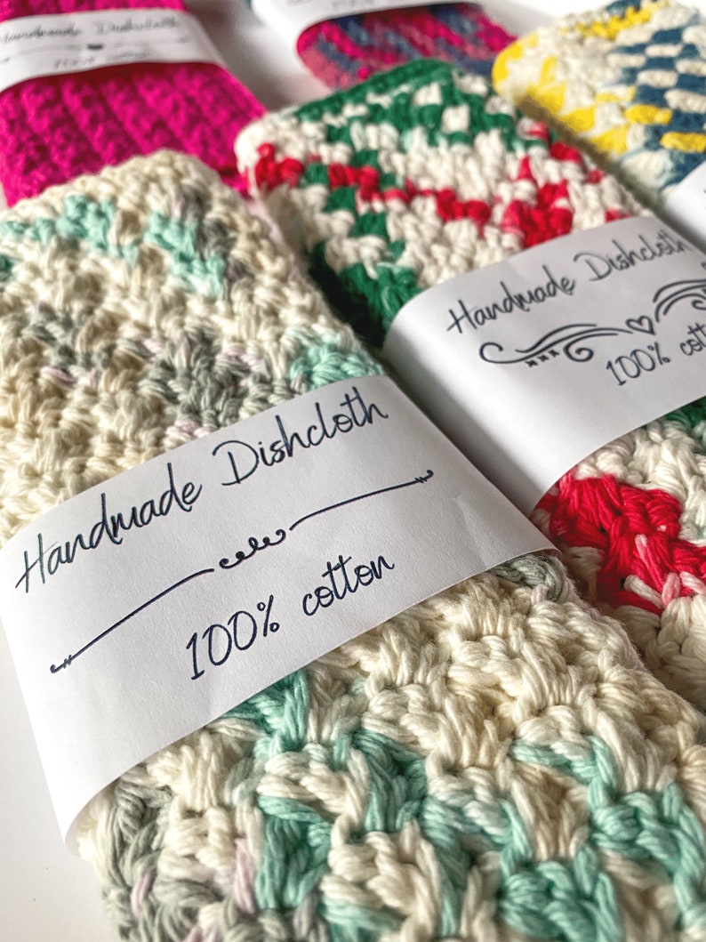 Dish Rag Label Dishcloth Label Cotton Dishrag Wrapper Printable Craft | Etsy