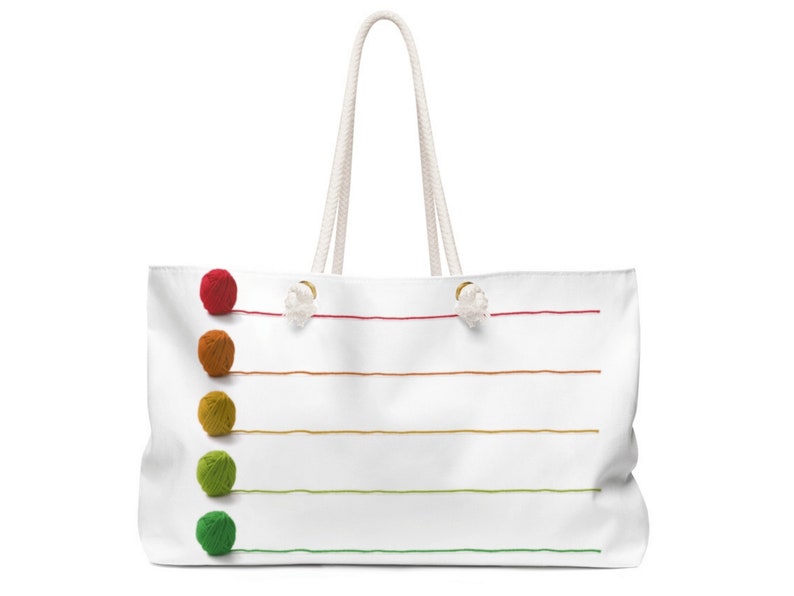 My Crochet Bag Large Crocheting Project Bag Eco-Friendly Tote Bag For Crochet Projects Weekender Bag for Crochet Lover Yarn Storage Tote