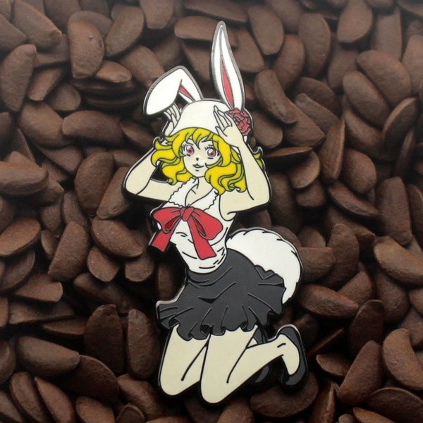 Carrot Bunny Girl Pin