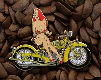 Jessica Rabbit Pins Fantasy Motorcycle Bobber Chopper Pin