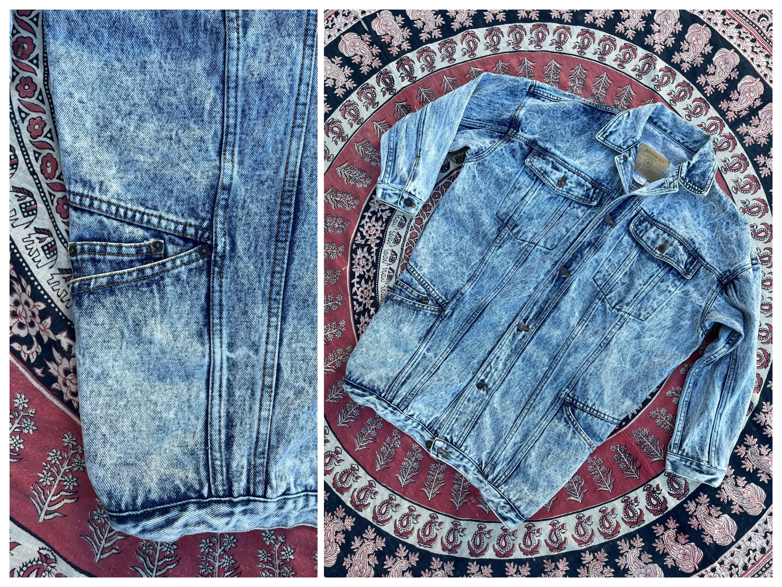 日本製 Domingo Used Denim Vintage Jacket 2 Vintage JNCO JEANS Denim Jacket Y2K hiphop 90s XL Made in